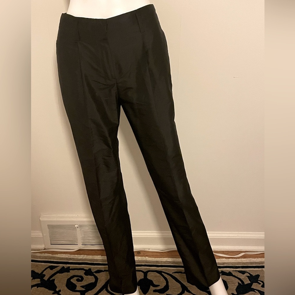 Carlisle Black Silk Pleated Pants Women’s Size US 0